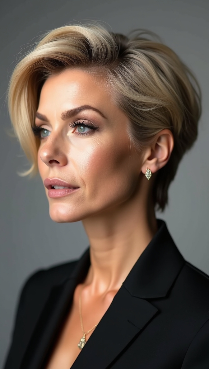 Short Hairstyles with Curtain Bangs for Women Over 50